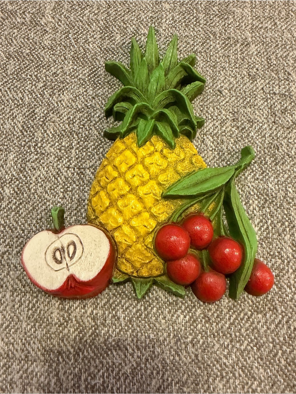 Vintage 1975 HOMCO Molded Fruit‎ Wall Accent Made in USA